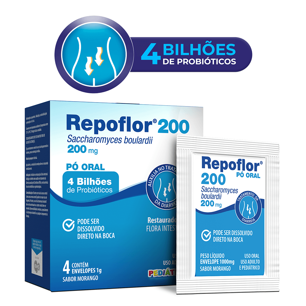 Repoflor 200Mg Pediátrico 4 Sachês 1G Pó Oral - Legrand